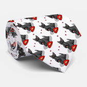 バレンタインデスコティッシュテリア(黒)ハート ネクタイ (ロール)