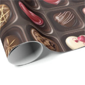 バレンタインデチョコレートキャンディ ラッピングペーパー (ロールコーナー)