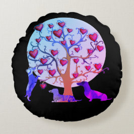 バレンタインデックシュントハートラウンドスロークッション ラウンドクッション