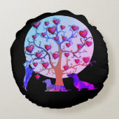 バレンタインデックシュントハートラウンドスロークッション ラウンドクッション (裏面)