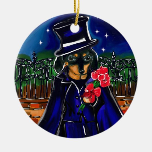 バレンタインデックシュント セラミックオーナメント (正面)