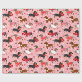 バレンタインデックシュント ラッピングペーパー (フラット)