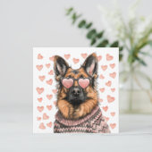 バレンタインデドイツ羊飼い犬 シーズンカード (スタンド正面)