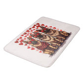 バレンタインデドイツ羊飼い犬 バスマット (アングル)