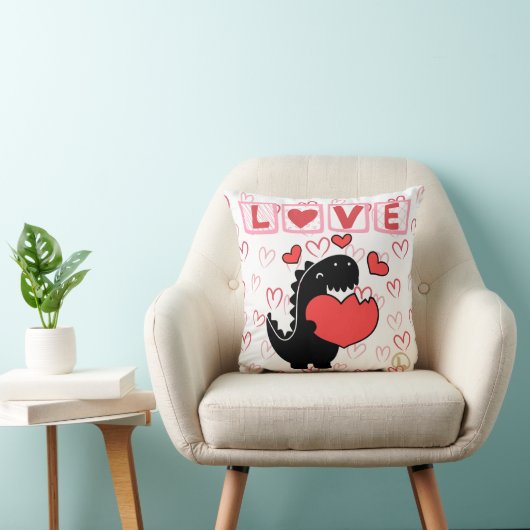 バレンタインデノラブ1スクエア装飾用クッション16x16 クッション (椅子)