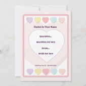 バレンタインデパステル誕生日パーティーN 招待状 (裏面)