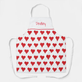 バレンタインデパーソナライズされたー エプロン