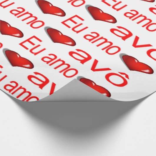 バレンタインデラッピング紙エウアモアボハート ラッピングペーパー (角)