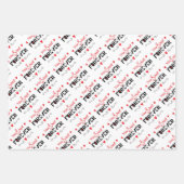 バレンタインデラッピング紙シート ラッピングペーパーシート (正面3)