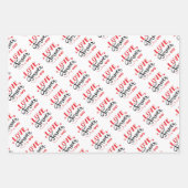 バレンタインデラッピング紙シート ラッピングペーパーシート (正面)