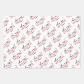 バレンタインデラッピング紙シート ラッピングペーパーシート (正面2)