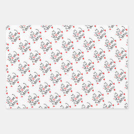 バレンタインデラッピング紙シート ラッピングペーパーシート