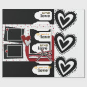 バレンタインデラッピング紙スマイルラブキッズ ラッピングペーパー (フラット)