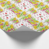 バレンタインデラッピング紙テディベア ラッピングペーパー (角)