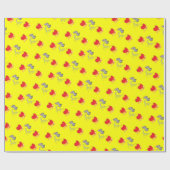 バレンタインデラッピング紙バニーピンクウサギ ラッピングペーパー (フラット)