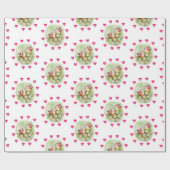 バレンタインデラッピング紙バードヴィンテージ ラッピングペーパー (フラット)