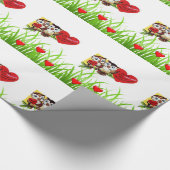 バレンタインデラッピング紙フクロウヴィンテージ ラッピングペーパー (角)