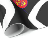 バレンタインデラッピング紙ブラック ラッピングペーパー (ロールコーナー)