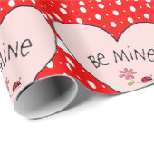 バレンタインデラッピング紙ベミン赤いハート ラッピングペーパー (ロールコーナー)