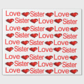 バレンタインデラッピング紙ラブシスターハート ラッピングペーパー (フラット)