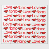 バレンタインデラッピング紙ラブヌンノハート ラッピングペーパー (フラット)