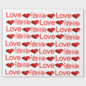 バレンタインデラッピング紙ラブファーザー ラッピングペーパー (フラット)