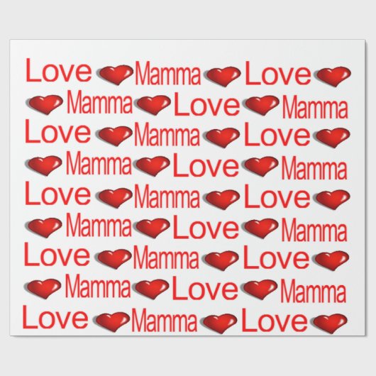 バレンタインデラッピング紙ラブマンマハート ラッピングペーパー (フラット)