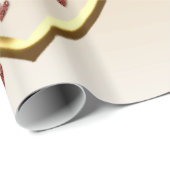 バレンタインデラッピング紙金ゴールドハート ラッピングペーパー (ロールコーナー)