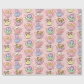 バレンタインデラッピング紙 ラッピングペーパー (フラット)