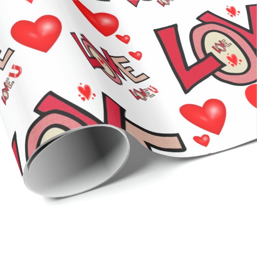 バレンタインデラッピング紙 ラッピングペーパー (ロールコーナー)