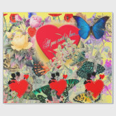 バレンタインデラッピング紙 ラッピングペーパー (フラット)