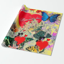 バレンタインデラッピング紙