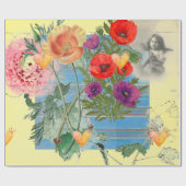 バレンタインデラッピング紙 ラッピングペーパー (フラット)