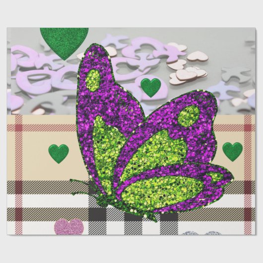 バレンタインデラッピング紙 ラッピングペーパー (フラット)