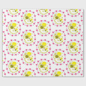 バレンタインデラッピング紙（昆虫）マルハナバチネズミ ラッピングペーパー (フラット)