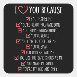 バレンタインデラブカップルハートおもしろいギフトアイディア スクエアシール