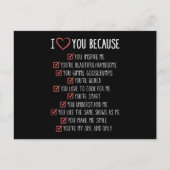 バレンタインデラブカップルハートおもしろいギフトアイディア ポストカード (正面)