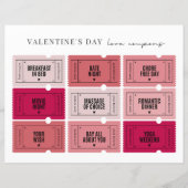 バレンタインデラブクーポンプリント紙シート (正面)