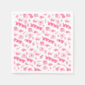 バレンタインデラブパターンナプキンス スタンダードカクテルナプキン (正面)