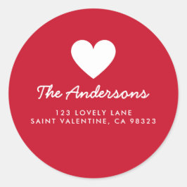 バレンタインデラブレッド差出人住所ラベル ラウンドシール