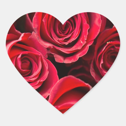 バレンタインデレッドローズ ハートシール (正面)