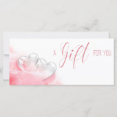 バレンタインデロマンチックなガラスハートギフトカード (正面)