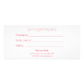 バレンタインデロマンチックなガラスハートギフトカード ラックカード (裏面)