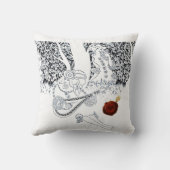 バレンタインデロマンチック愛好家レッドワックスシールハート クッション (裏面)