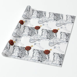 バレンタインデロマンチック愛好家レッドワックスシールハート ラッピングペーパー