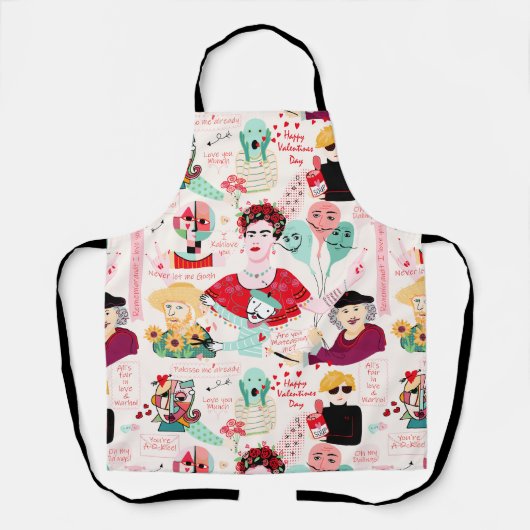 バレンタインデンの芸術をマスターする エプロン (正面)