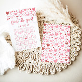 バレンタインデンビンゴベビーシャワーゲームを見つける 招待状