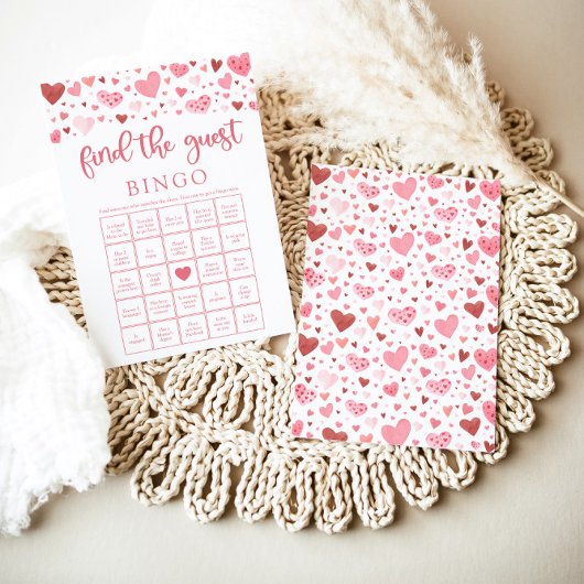 バレンタインデンビンゴベビーシャワーゲームを見つける 招待状