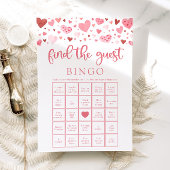 バレンタインデンビンゴベビーシャワーゲームを見つける 招待状