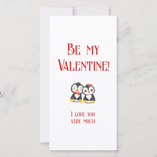 バレンタインデンペア長いグリーティングカード (裏面)